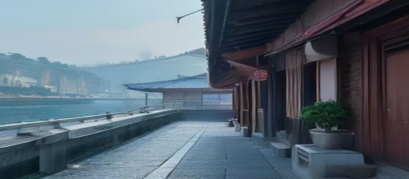 1990年代香港电影院线街景，霓虹灯招牌林立，展现港片黄金时代的商业繁荣氛围，与玉蒲圃叶子楣所处时代背景相关